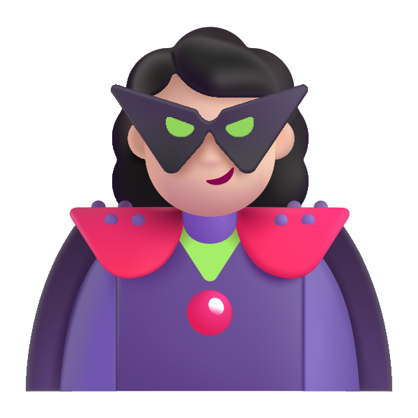 Woman Supervillain Color Light Vector