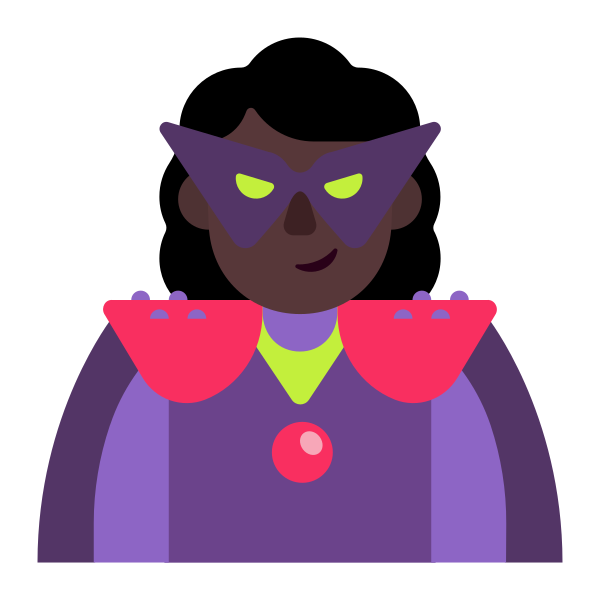Woman Supervillain Flat Dark