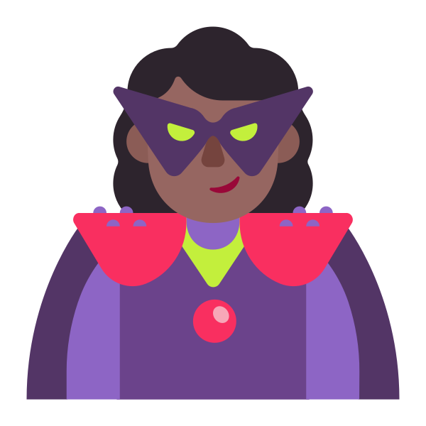 Woman Supervillain Flat Medium Dark Vector