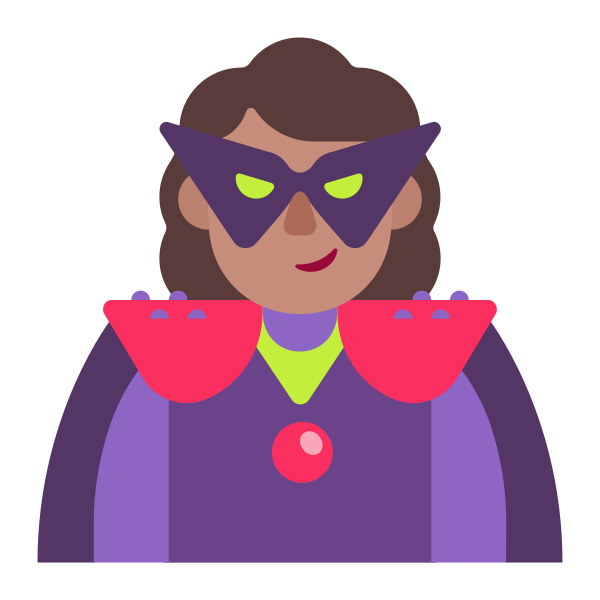 Woman Supervillain Flat Medium Vector