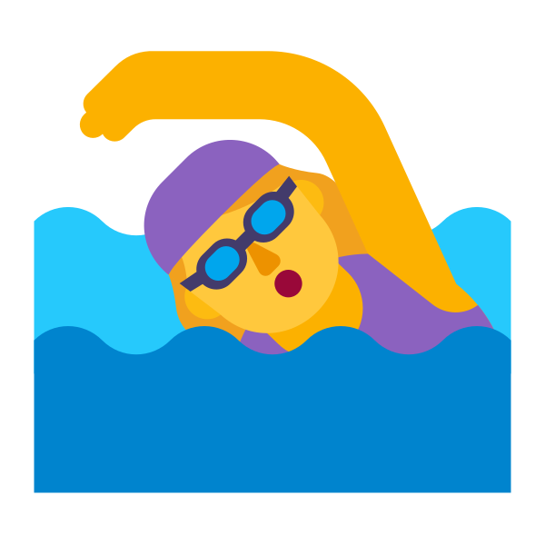 Woman Swimming Flat Default