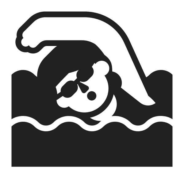 Woman Swimming High Contrast Default Vector
