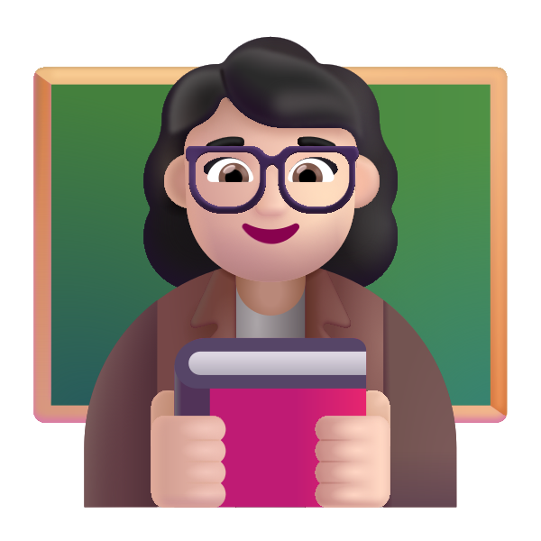 Woman Teacher Color Light Vector
