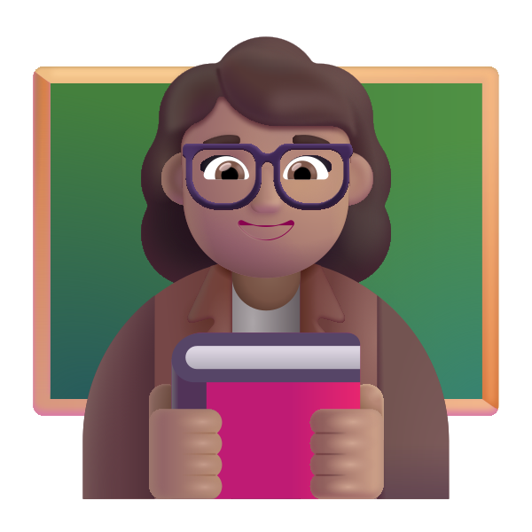 Woman Teacher Color Medium Vector