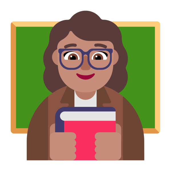 Woman Teacher Flat Medium Vector