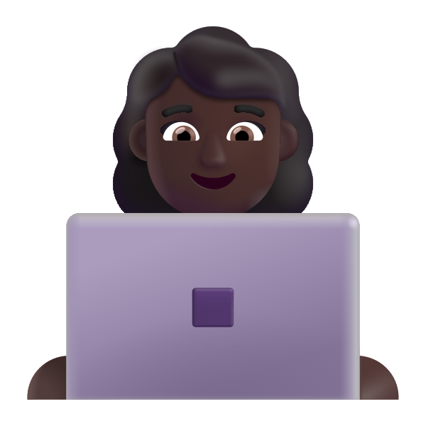 Woman Technologist Color Dark Vector