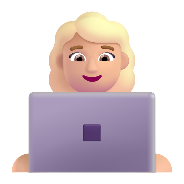Woman Technologist Color Medium Light Vector