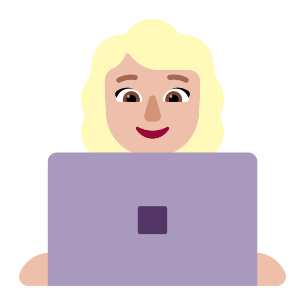 Woman Technologist Flat Medium Light Vector