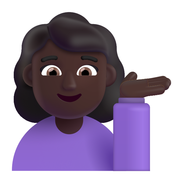 Woman Tipping Hand Color Dark Vector
