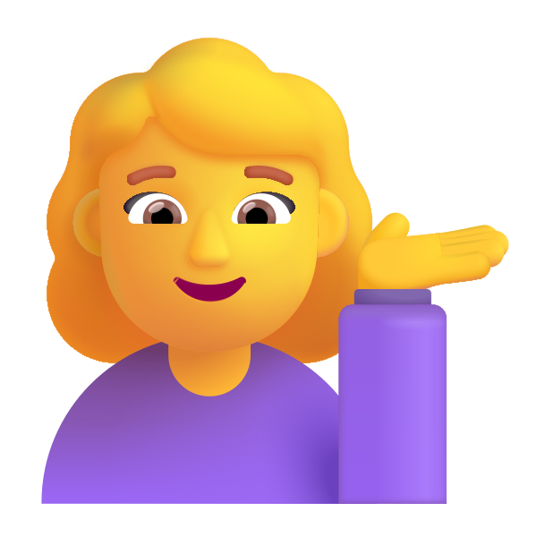 Woman Tipping Hand Color Default Vector