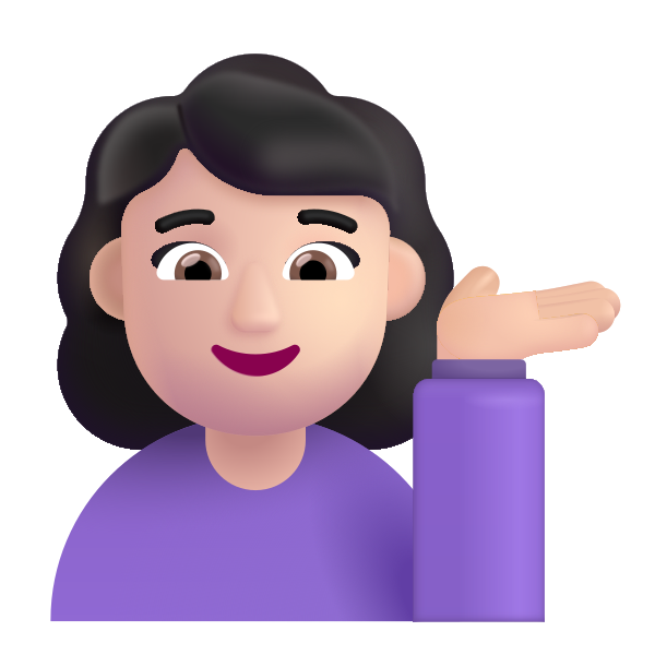 Woman Tipping Hand Color Light Vector