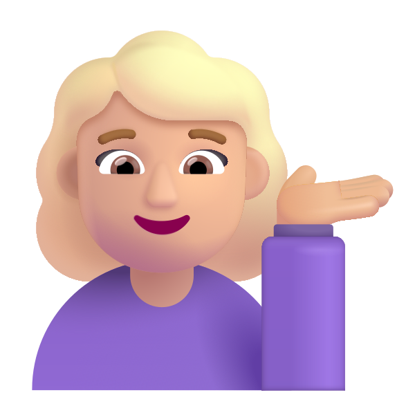 Woman Tipping Hand Color Medium Light