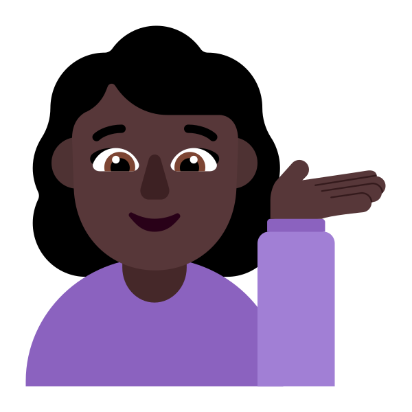 Woman Tipping Hand Flat Dark Vector
