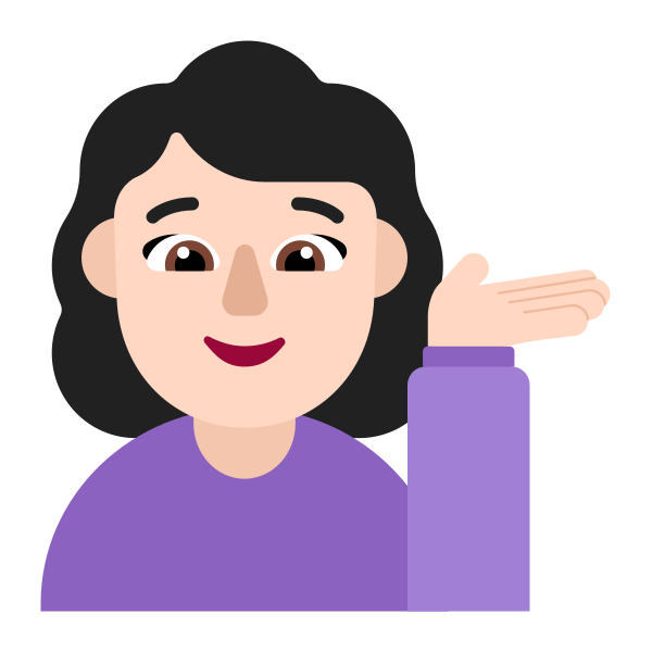 Woman Tipping Hand Flat Light