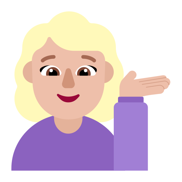 Woman Tipping Hand Flat Medium Light Vector