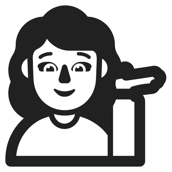 Woman Tipping Hand High Contrast Default