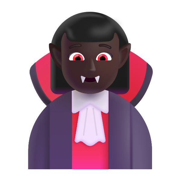 Woman Vampire Color Dark Vector
