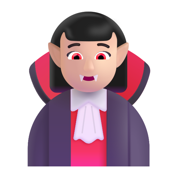 Woman Vampire Color Light Vector