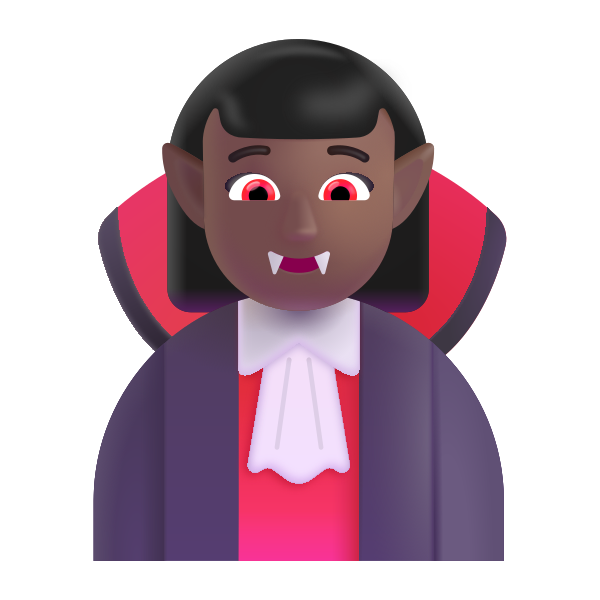 Woman Vampire Color Medium Dark Vector