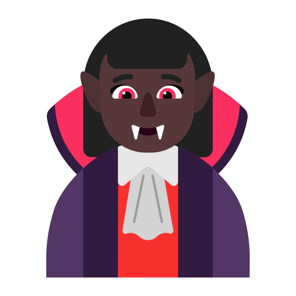 Woman Vampire Flat Dark
