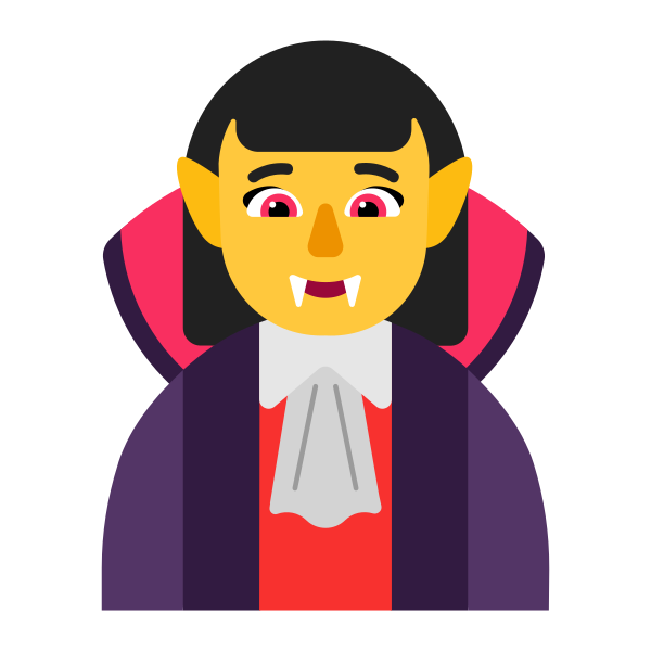 Woman Vampire Flat Default Vector