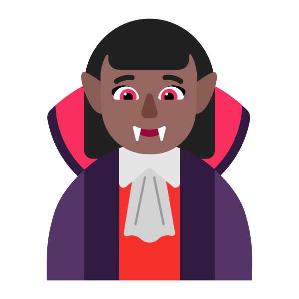 Woman Vampire Flat Medium Dark