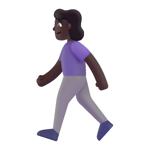 Woman Walking Color Dark