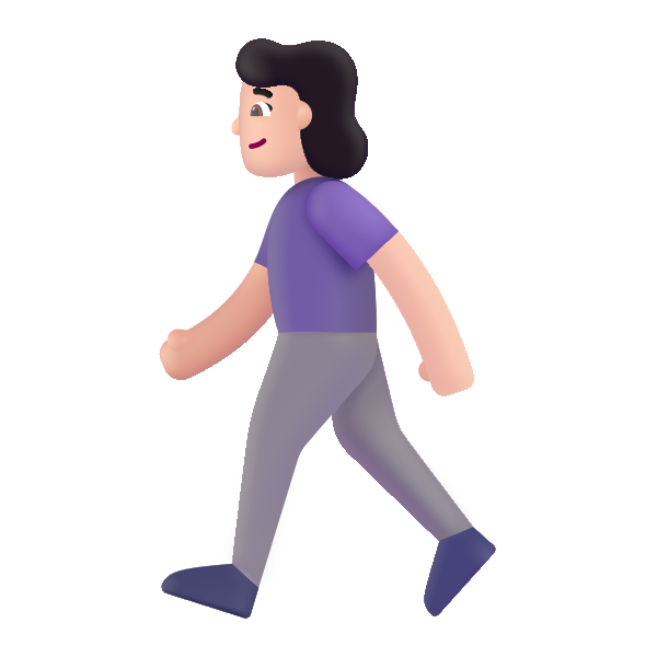 Woman Walking Color Light