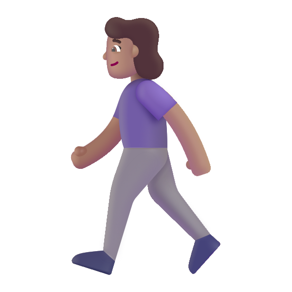 Woman Walking Color Medium