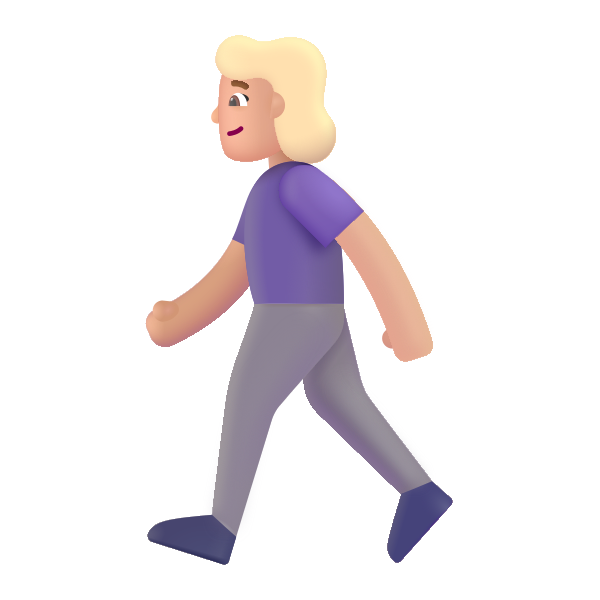 Woman Walking Color Medium Light Vector