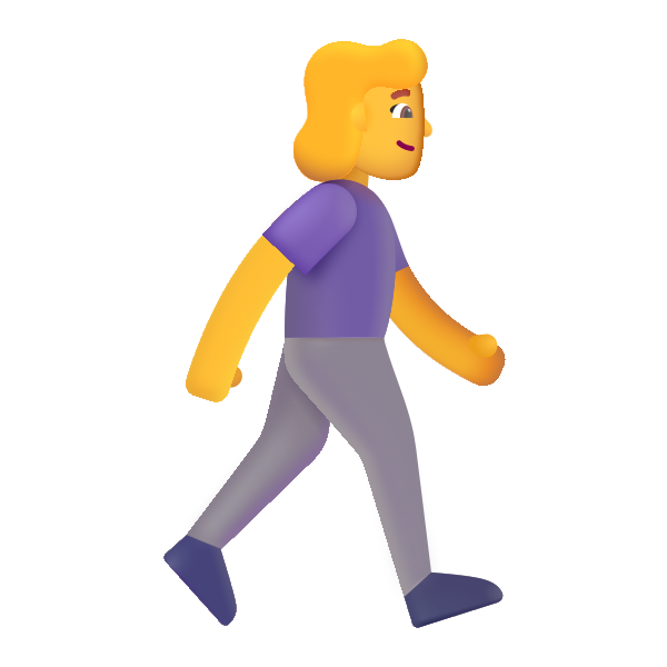 Woman Walking Facing Right Color Default Vector