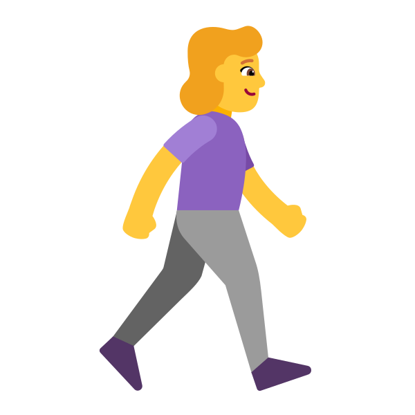 Woman Walking Facing Right Flat Default Vector