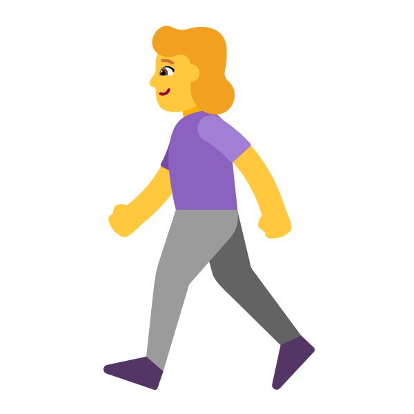 Woman Walking Flat Default Vector