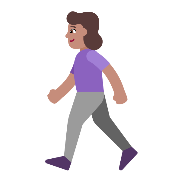 Woman Walking Flat Medium