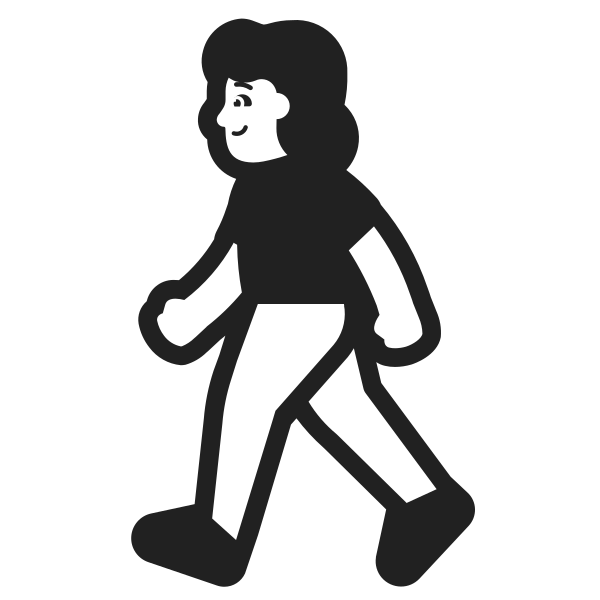 Woman Walking High Contrast Default