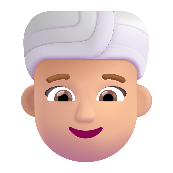 Woman Wearing Turban Color Medium Light