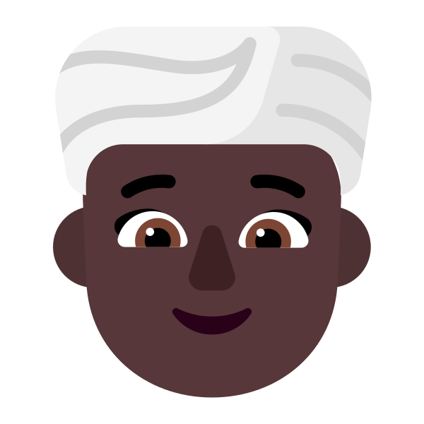 Woman Wearing Turban Flat Dark