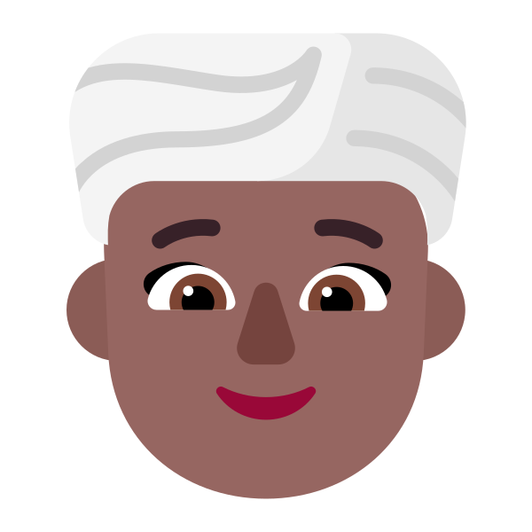 Woman Wearing Turban Flat Medium Dark Vector