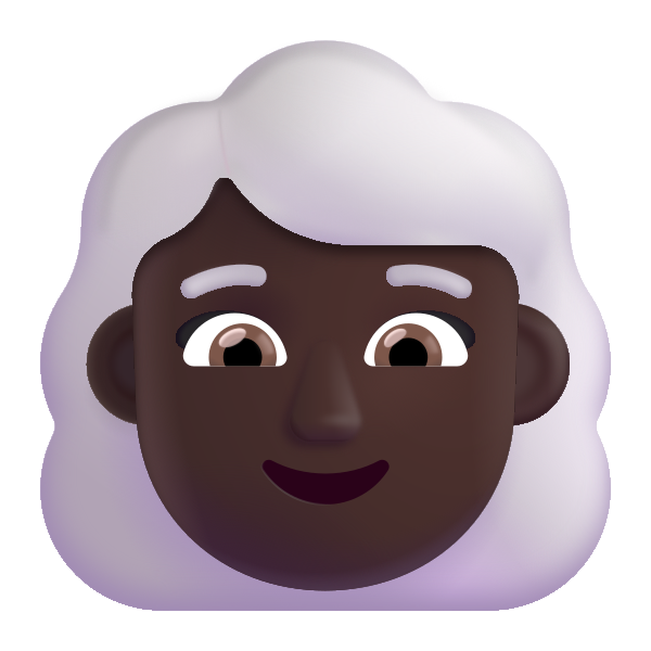 Woman White Hair Color Dark Vector