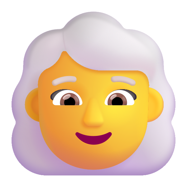 Woman White Hair Color Default