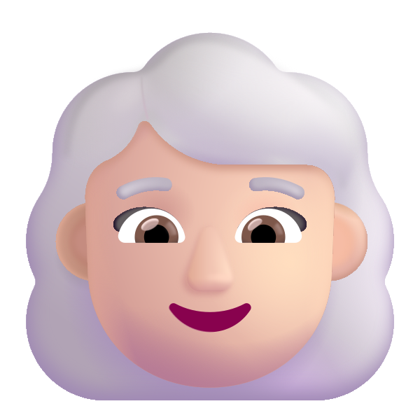 Woman White Hair Color Light Vector
