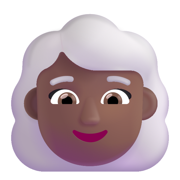 Woman White Hair Color Medium Dark Vector