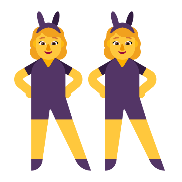 Woman With Bunny Ears Flat