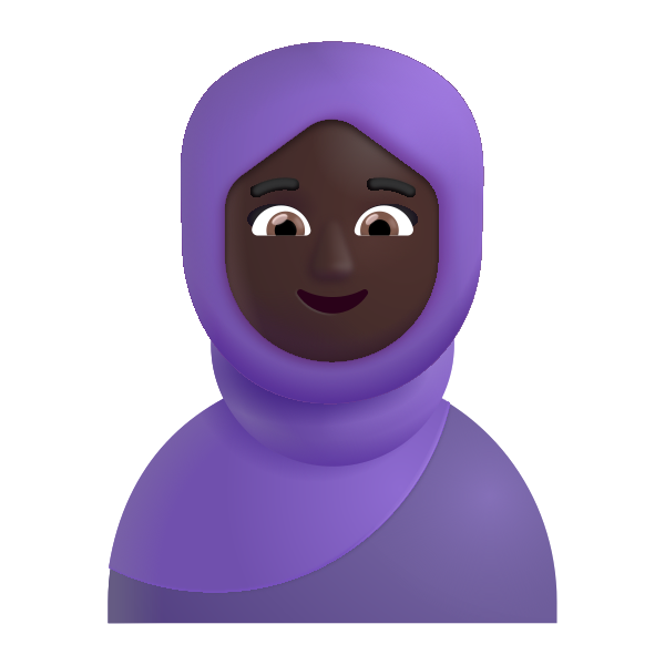 Woman With Headscarf Color Dark