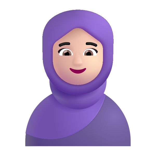 Woman With Headscarf Color Light Vector