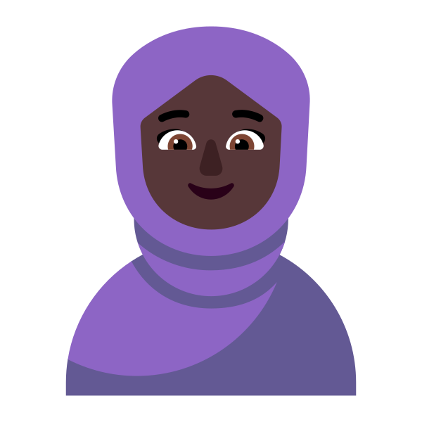 Woman With Headscarf Flat Dark