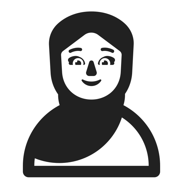 Woman With Headscarf High Contrast Default Vector