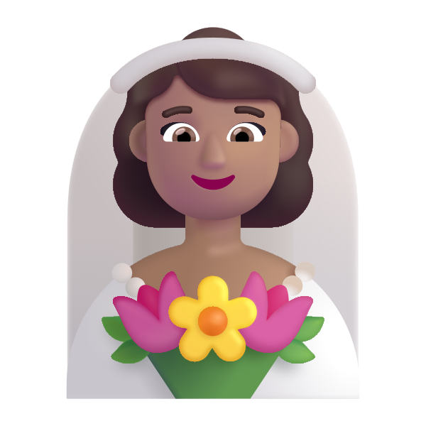 Woman With Veil Color Medium Vector