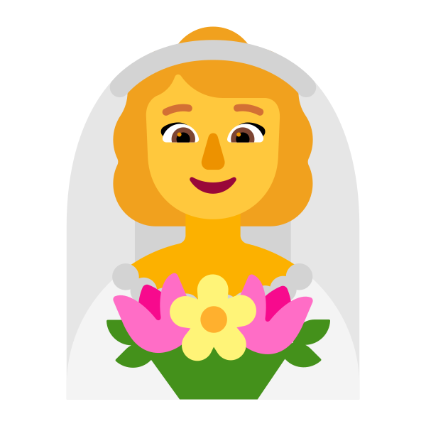 Woman With Veil Flat Default Vector