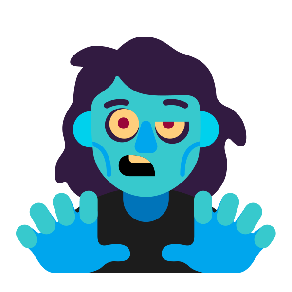 Woman Zombie Flat Vector